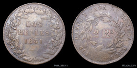 Argentina. Buenos Aires. 2 Reales 1861. CJ 24.1
