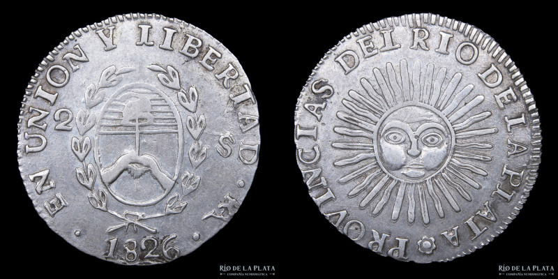 Argentina. La Rioja. 2 Soles 1826 RA. Variante no catalogada por Carlos Janson. ...