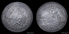 Argentina. La Rioja. 8 Reales 1838 R. CJ 55.2