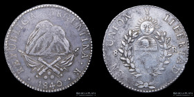 Argentina. La Rioja. 8 Reales 1840 R. Peso Rebelde. CJ 58