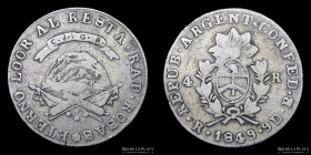 Argentina. La Rioja. 4 Reales 1849 B. CJ 60