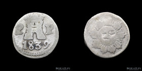 Argentina. Cordoba. 1/4 Real 1839 PP. CJ 7.1.1