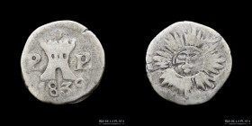 Argentina. Cordoba. 1/4 Real 1839 PP. CJ 8.1.1