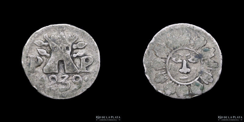 Argentina. Córdoba. 1/4 Real 1839 PP. Plata 750; 13mm; 0.76g. CJ 6.1.41 (A39-R16...