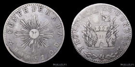 Argentina. Cordoba. 4 Reales 1851. CJ 61.1.6
