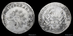 Argentina. Cordoba. 2 Reales 1844. CJ 49.3.1