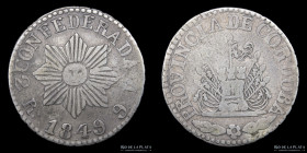 Argentina. Cordoba. 2 Reales 1849. CJ 57.6.2