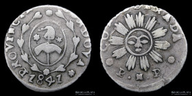 Argentina. Cordoba. 1 Real 1841 JPP. CJ 32.1.12