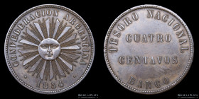 Argentina. Confederacion. 4 Centavos 1854. CJ 1.1.2