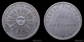 Argentina. Confederacion. 2 Centavos 1854. CJ 2.2.1