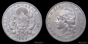 Argentina. 1 Peso 1883. Patacon. CJ 14