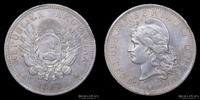 Argentina. 50 Centavos 1883. Medio Patacon. CJ 17