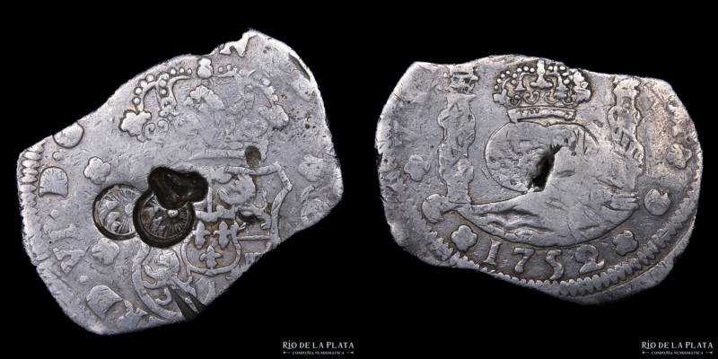 Guatemala. 1839. Resello T.III (3.1) variante 2. 8 Reales s/Macaco 1752G. Doble ...