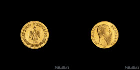 Mexico. Token. Maximiliano. 1 Peso 1865. Oro