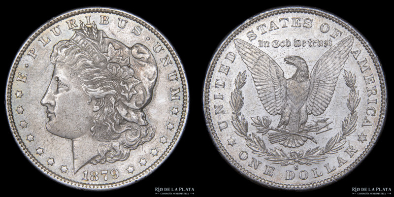 USA. 1 Dollar "Morgan" 1879 S (San Francisco), Plata 900; 37.0mm; 26.76g. KM110 ...