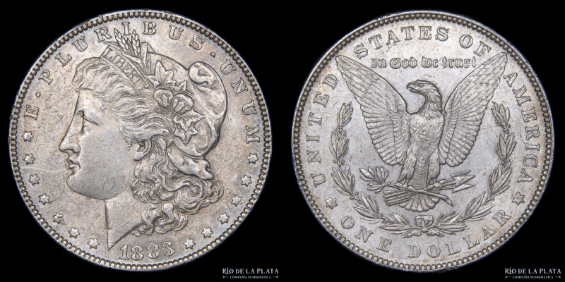 USA. 1 Dollar "Morgan" 1883 (Philadelphia), Plata 900; 37.0mm; 26.78g. KM110 (XF...