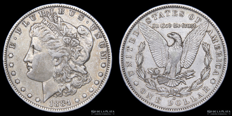 USA. 1 Dollar "Morgan" 1884 O (New Orleans), Plata 900; 37.0mm; 26.70g. KM110 (X...