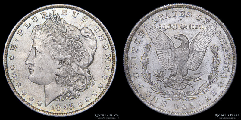 USA. 1 Dollar "Morgan" 1885 O (New Orleans), Plata 900; 37.0mm; 26.79g. KM110 (U...