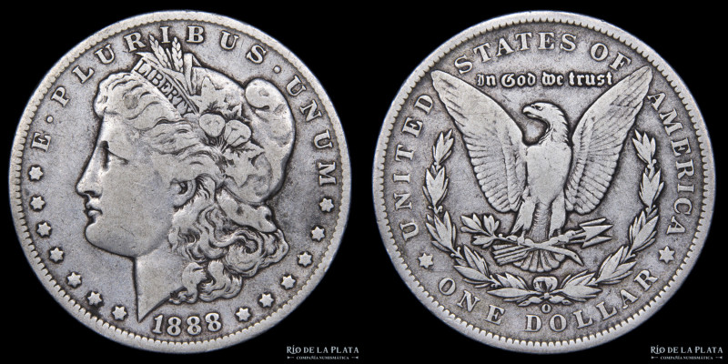 USA. 1 Dollar "Morgan" 1888 O (New Orleans), Plata 900; 37.0mm; 26.30g. KM110 (V...