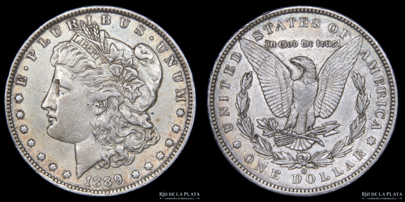 USA. 1 Dollar "Morgan" 1889 O (New Orleans), Plata 900; 37.0mm; 26.76g. KM110 (A...