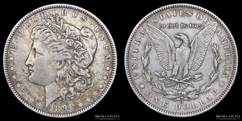 USA. 1 Dollar "Morgan" 1891 O (New Orleans), Plata 900; 37.0mm; 26.70g. KM110 (X...