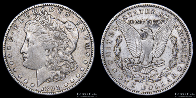 USA. 1 Dollar "Morgan" 1894 O (New Orleans), Plata 900; 37.0mm; 26.65g. KM110 (X...