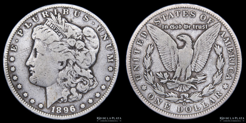 USA. 1 Dollar "Morgan" 1896 O (New Orleans), Plata 900; 37.0mm; 26.65g. KM110 (F...