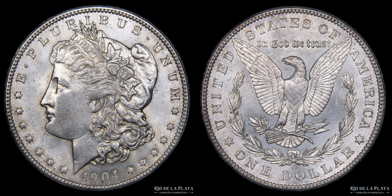 USA. 1 Dollar "Morgan" 1904 O (New Orleans), Plata 900; 37.0mm; 26.67g. KM110 (U...