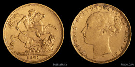 Australia. Victoria. 1 Sovereign 1881. KM6
