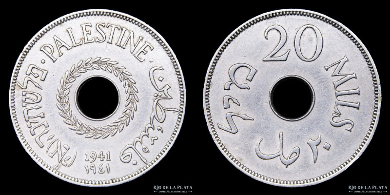 Palestina. 20 Mils 1941. Cuproniquel; 30.5mm; 11.30g. KM5 (VF) Limpiada

USD 5...