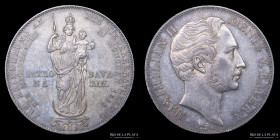Bavaria. Maximilian II. 2 Gulden 1855. KM848