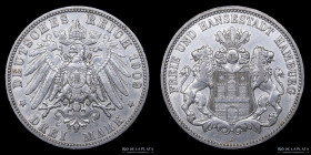 Hamburg. Free City. 3 Mark 1909. KM620