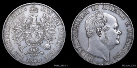 Prussia. F. Wilhem IV. 1 Vereinsthaler 1859 A. KM471