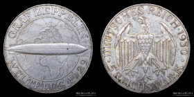 Alemania. Weimar. 5 Reichsmark 1930 E. Zeppelin. KM68