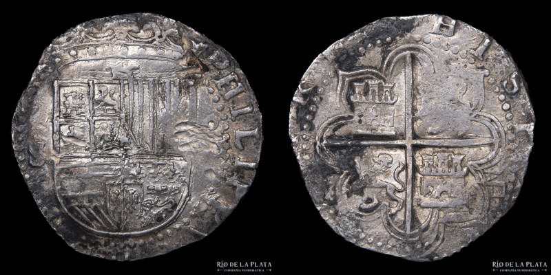 Sevilla. Felipe II (1556-1598) 4 Reales 1556-1598. Plata 930; 30mm; 13.32g. Cal ...