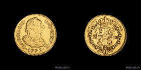 España. Carlos III. 1/2 Escudo 1777 PJ. Madrid. KM415