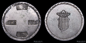 Cataluña. Fernando VII. 5 Pesetas 1809. KM5