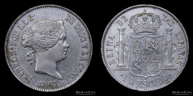 España. Isabel II. 1 Escudo 1867. KM626