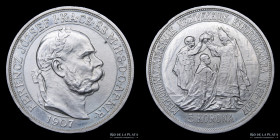 Hungria. Franz Joseph I. 5 Korona 1907. KM489