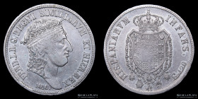 Napoles. Reino de las 2 Sicilias. Fernando I. 120 Grana 1818. KM281