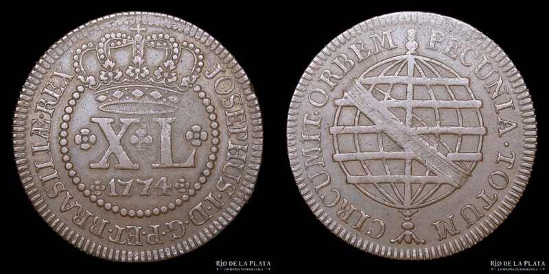 Portugal. José I. 40 Reis 1774. Cobre; 40mm; 30.01g. KM184 (XF)

USD 40 - 60
...