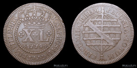 Portugal. Jose I. 40 Reis 1774. KM184