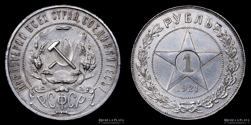 Rusia. 1 Rublo 1921. Plata 900; 33.5mm; 19.95g. Y84 (XF+)

USD 50 - 100

Not...