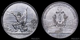 Suiza. 5 Francs 1874. Tiro Federale in St. Gallen. XS12