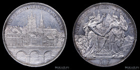 Suiza. 5 Francs 1876. Tiro Federale in Lausanne. XS13