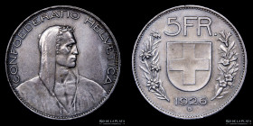 Suiza. 5 Francs 1926B. KM38