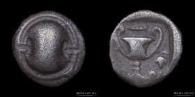 Thebes, Boeotia. Federal Coinage (395-340BC) AR Hemidrachm