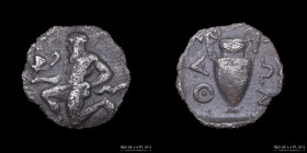 Thasos. Thrace (525-463BC) AR Trihemiobol