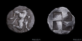Thasos. Thrace (411-350BC) AR Trihemiobol