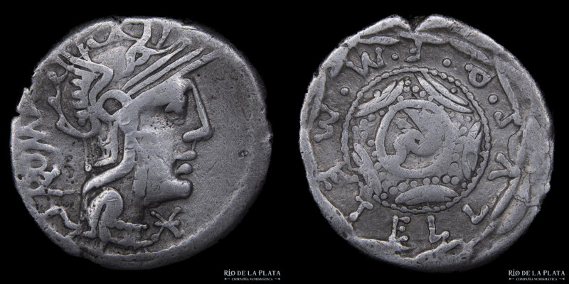 Republic. Marcus Caecilius Metellus (127BC) Denarius, Rome mint. Silver; 18mm; 3...